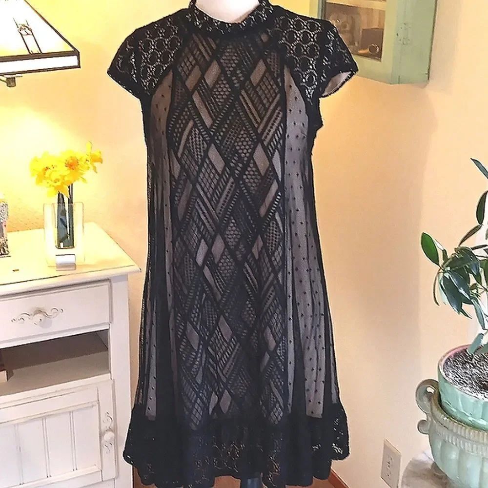 AUW Lace Dress. Patchwork. Sexy. Whimsigoth